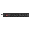 Listwa przeciwprzepięciowa Activejet COMBO 6gn/3m/cz (10A 2300W) 3m kolor czarny