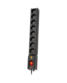 Listwa przeciwprzepięciowa Lestar LX 810 G-A 1,5m (8 x UTE 10 A 1,5m kolor czarny)