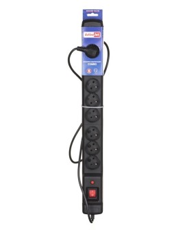 Listwa przeciwprzepięciowa Activejet ACJ Combo 9gn 1,5m (9 x UTE 10 A 1,5m kolor czarny)