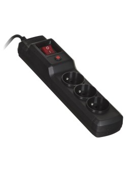 Listwa przeciwprzepięciowa Activejet COMBO 3gn/1,5m/cz (10A 2300W) 1,5m kolor czarny