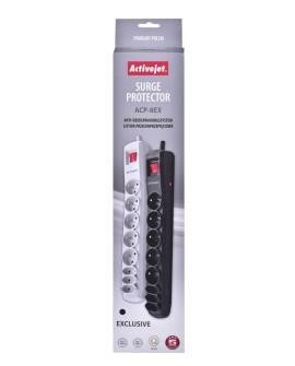 Listwa przeciwprzepięciowa Activejet APN-8g/5m-BK (3 x Typ C, 5 x UTE 10 A 5m kolor czarny)