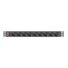 LANBERG LISTWA ZASILAJĄCA RACK 19" PDU 1U, 16A, 9X SHUKO, 3M PDU-09F-0300-BK