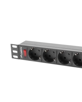 LANBERG LISTWA ZASILAJĄCA RACK 19" PDU 1U, 16A, 9X SHUKO, 3M PDU-09F-0300-BK