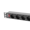 LANBERG LISTWA ZASILAJĄCA RACK 19" PDU 1U, 16A, 9X SHUKO, 3M PDU-09F-0300-BK