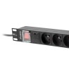 LANBERG LISTWA ZASILAJĄCA RACK PDU 19" (1U, 16A, 8X 230V PL, 2M, CZARNA) PDU-08E-0200-BK