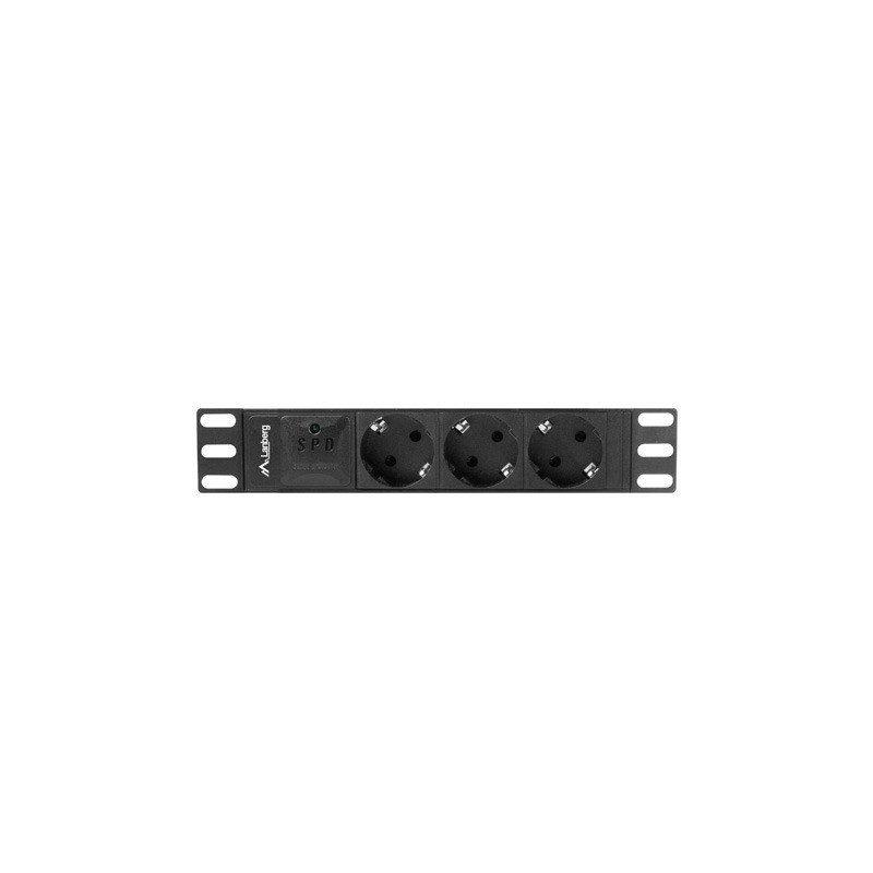 Listwa RACK Lanberg PDU-03F-0200-BK (3 x Shuko 16 A (3680 W) kolor czarny)