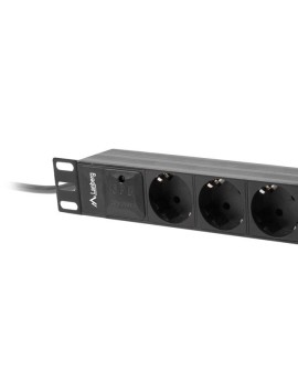 Listwa RACK Lanberg PDU-03F-0200-BK (3 x Shuko 16 A (3680 W) kolor czarny)