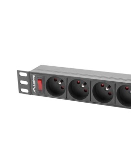 Listwa RACK Lanberg PDU-09E-0300-BK (7 x UTE 16 A (3680 W) 3m kolor czarny)