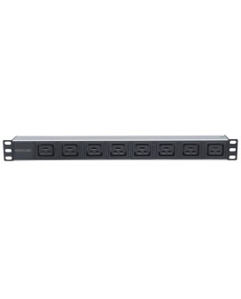 Intellinet 163613 rozdzielacz zasilania PDU 8 x gniazdo sieciowe 1U Czarny, Srebrny