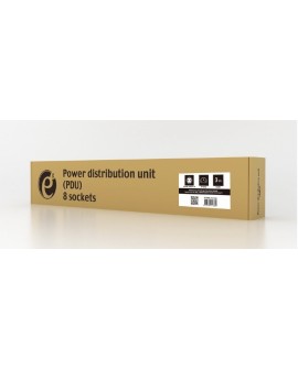 GEMBIRD LISTWA ZASILAJĄCA RACK 19" PDU EG-PDU-014-C14 1U, 10A, 8X SCHUKO, WTYK C14, KABEL 3M