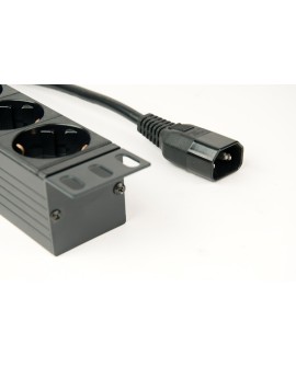GEMBIRD LISTWA ZASILAJĄCA RACK 19" PDU EG-PDU-014-C14 1U, 10A, 8X SCHUKO, WTYK C14, KABEL 3M