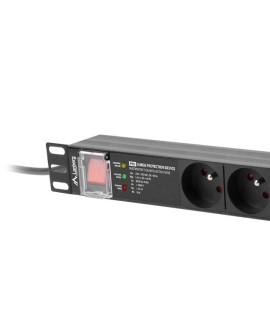 LANBERG LISTWA ZASILAJĄCA RACK PDU PRO 19" (1U, 16A, 7X 230V PL, 2M, CZARNA) PDU-PRO-07E-0200-BK