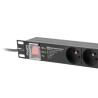 LANBERG LISTWA ZASILAJĄCA RACK PDU PRO 19" (1U, 16A, 7X 230V PL, 2M, CZARNA) PDU-PRO-07E-0200-BK