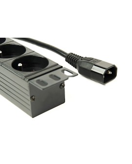 GEMBIRD LISTWA ZASILAJĄCA RACK 19" PDU EG-PDU-014-FC14 1U, 16A, 8X FRANCUSKIE GNIAZDO, WTYK C14, KABEL 3M