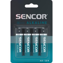 Sencor Jednorazowa alkaliczna baterie AA, 4-pack