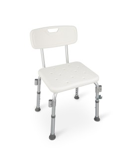 Taboret prysznicowy z oparciem i uchwytami