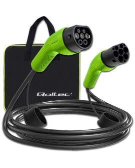 QOLTEC KABEL EV TYP2 DO ŁADOWANIA SAMOCHODU | 230V | 7KW | 32A | 5M