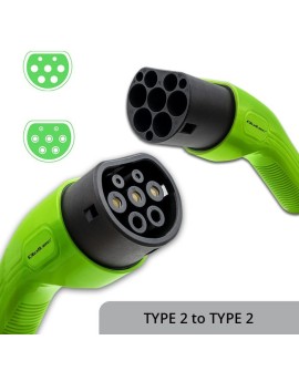 QOLTEC KABEL EV TYP2 DO ŁADOWANIA SAMOCHODU | 400V | 11KW | 16A | 5M