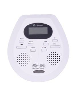 Discman z funkcją automatycznego wznawiania i anti-shock biały
