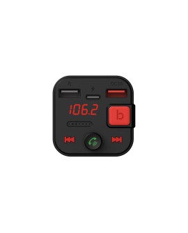 SAVIO TR-15 TRANSMITER FM Z WYŚWIETLACZEM, BLUETOOTH I ŁADOWARKĄ PD USB-C USB-A QUICK CHARGE, BASS BOOST