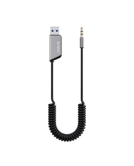SAVIO TRANSMITER AUX, USB, BLUETOOTH 5.3, FUNKCJA ZESTAWU GŁOŚNOMÓWIĄCEGO, TR-16