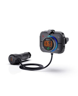 SAVIO TR-14 TRANSMITER SAMOCHODOWY FM Z BLUETOOTH I ŁADOWARKĄ,QUICK CHARGE 3.0 I POWER DELIVERY, RED. SZUMÓW