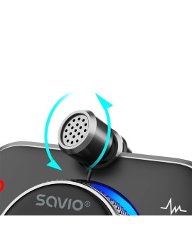 SAVIO TR-14 TRANSMITER SAMOCHODOWY FM Z BLUETOOTH I ŁADOWARKĄ,QUICK CHARGE 3.0 I POWER DELIVERY, RED. SZUMÓW