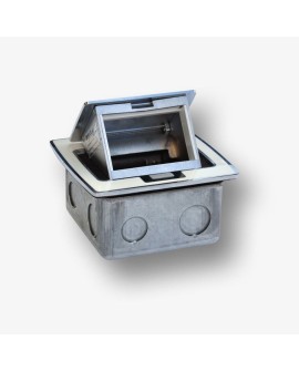 Box blatowy mini 3M - puszka blatowa do montażu gniazd standardu 22,5x45 mm (45x45 mm) uchylna, biała