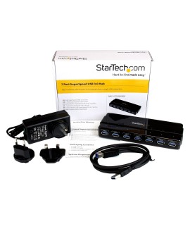StarTech.com ST7300USB3B huby i koncentratory USB 3.2 Gen 1 (3.1 Gen 1) Type-B 5000 Mbit/s Czarny