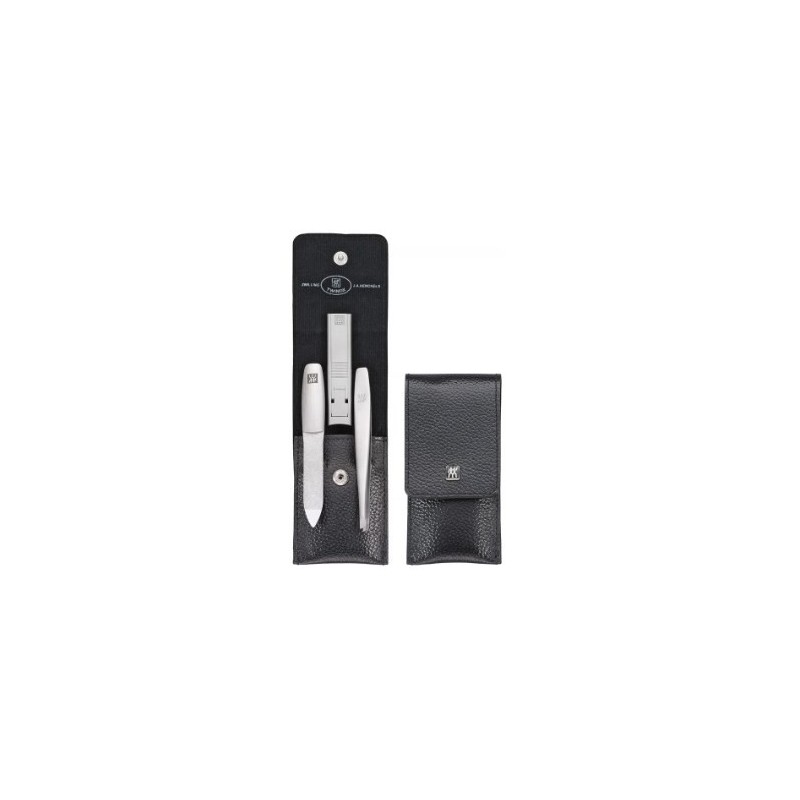 Zestaw do manicure ZWILLING 97119-004-0 Twinox – czarne, skórzane etui, 3 elementy
