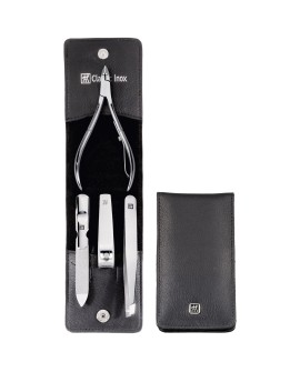 Zestaw podróżny ZWILLING Classic Inox 97438-004-0 – czarne skórzane etui 4 elementy - czarny