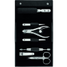 Zestaw podróżny Zwilling Classic Inox – skórzane etui, 7 elementów - Czarny