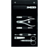 Zestaw podróżny Zwilling Classic Inox – skórzane etui, 7 elementów - Czarny