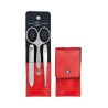 Zestaw do manicure ZWILLING 97091-002-0 Twinox – czerwone, skórzane etui, 3 elementy