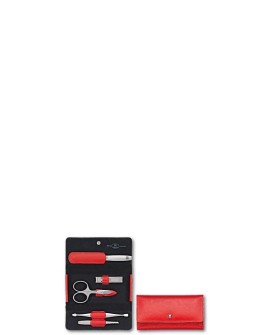 Zestaw podróżny do manicure ZWILLING 97092-002-0 Twinox – czerwone, skórzane etui, 5 elementów