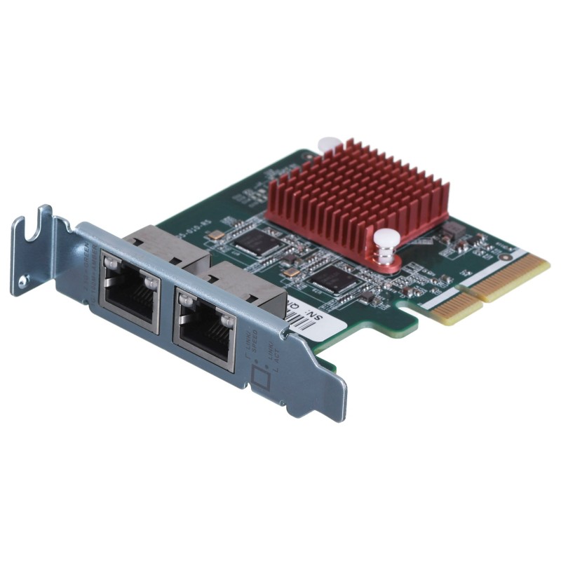 Qnap QXG-2G2T-I225, 2 x 2.5GbE, PCIe Gen2 x1, Low-profile