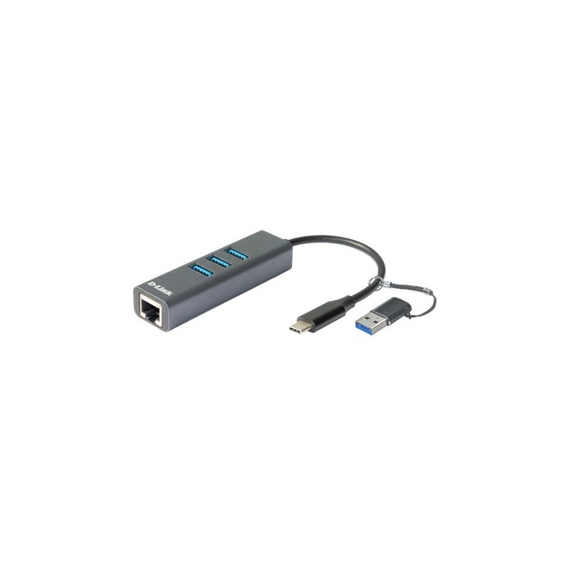 D-Link DUB-2332 huby i koncentratory USB Type-C 5000 Mbit/s Szary