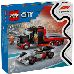 LEGO City Ciężarówka F1 z bolidem Audi F1 60493