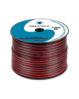 Kabel głośnikowy CCA 2.5mm czarno-czerwony