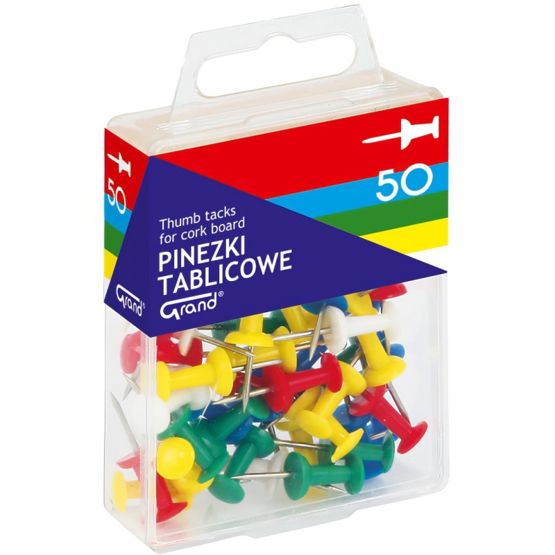 Pinezki tablicowe kolorowe