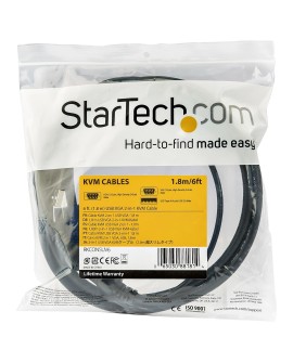StarTech.com RKCONSUV10 kabel KVM Czarny 3 m