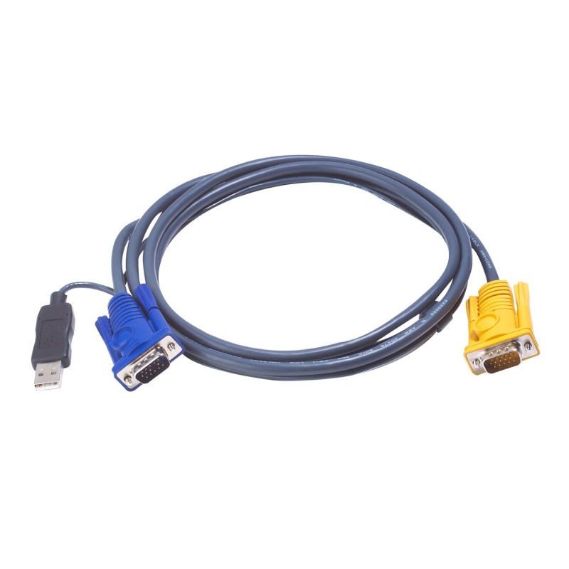 ATEN 2L-5202UP kabel KVM Czarny 1,8 m