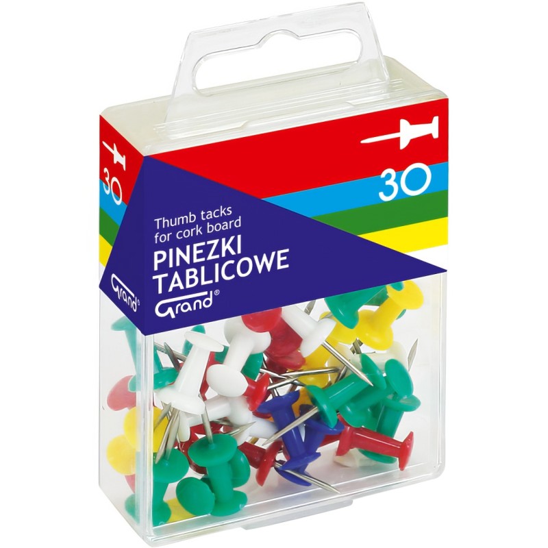 Pinezki tablicowe kolorowe