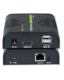 TECHLY KVM EXTENDER HDMI+USB PO SKRĘTCE DO 120M IDATA HDMI-KVM2
