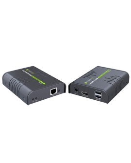 TECHLY KVM EXTENDER HDMI+USB PO SKRĘTCE DO 120M IDATA HDMI-KVM2
