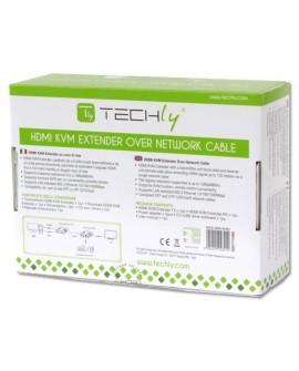 TECHLY KVM EXTENDER HDMI+USB PO SKRĘTCE DO 120M IDATA HDMI-KVM2