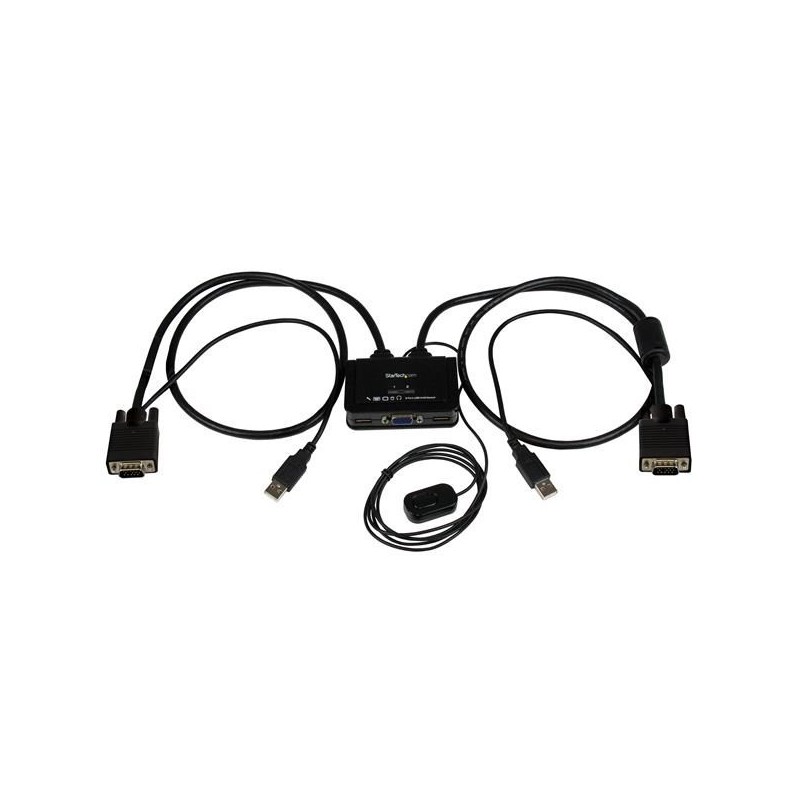 2PORT CABLE KVM WITH VGA USB/AND REMOTE SWITCH BUTTON