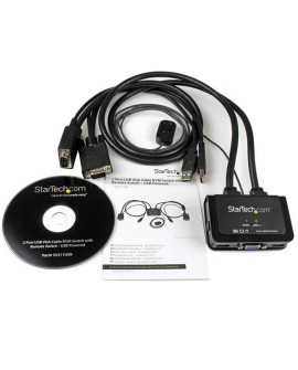 2PORT CABLE KVM WITH VGA USB/AND REMOTE SWITCH BUTTON