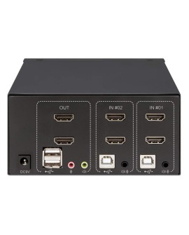 MANHATTAN PRZEŁĄCZNIK KVM HDMI/USB 2X1 DUAL-MONITO