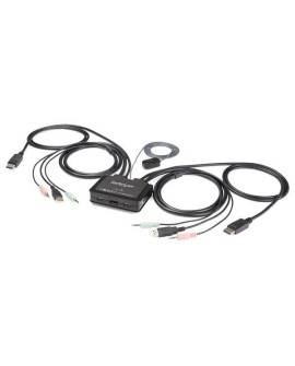 StarTech.com SV211DPUA4K przełącznik KVM Czarny